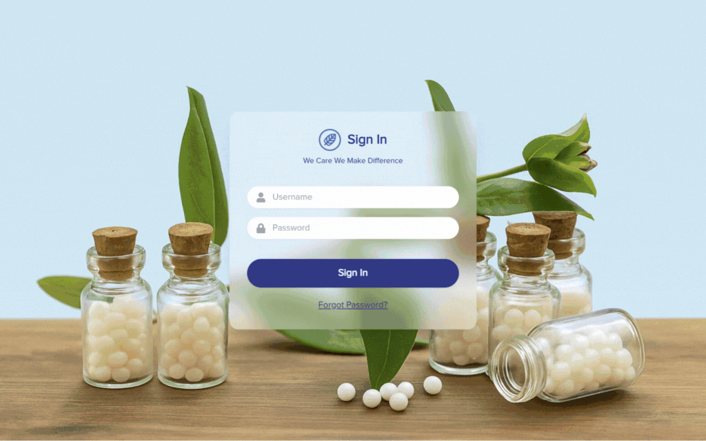 HCase frontend app in action